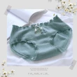 【FALAMILA LML】綠色系溫柔大碼 草莓純棉內褲(60-78KG 微胖女孩尊屬)
