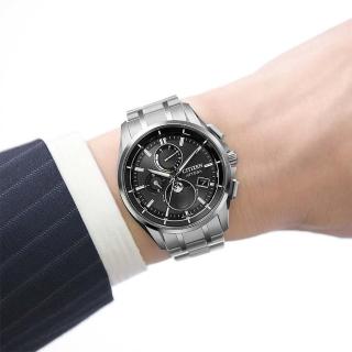 【CITIZEN 星辰】GENTS 月相電波鈦金屬腕錶-41.5mm(BY1001-66E)