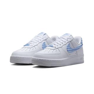 【NIKE 耐吉】Nike Air Force 1 Low Blue Gingham 藍格紋 DZ2784-100