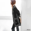 【iROO】塗鴉飾邊開襟針織外套