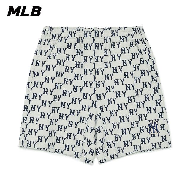 【MLB】運動休閒短褲 MONOGRAM系列 紐約洋基隊(3ASPM0134-50CRD)