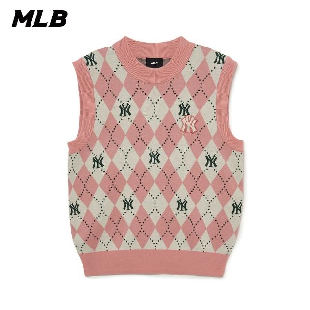 【MLB】女版針織背心 MONOGRAM系列 紐約洋基隊(3FKPM0334-50PCS)