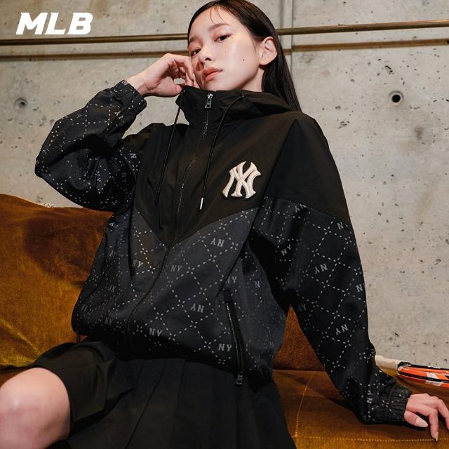 【MLB】連帽防風外套 MONOGRAM系列 紐約洋基隊(3AWJM0234-50BKS)