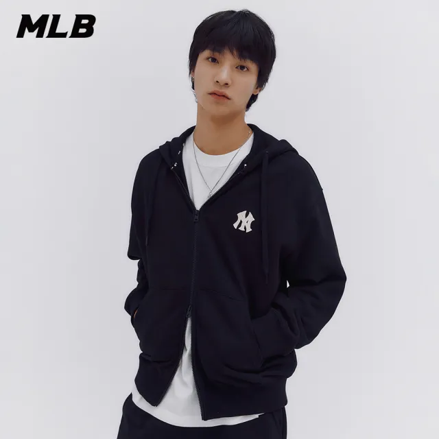 【MLB】拉鍊連帽外套 紐約洋基隊(3ATRB0134-50BKS)