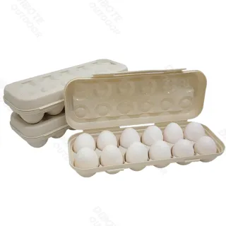 【DIBOTE 迪伯特】白色簡約蛋盒/雞蛋盒12顆裝(1入)