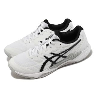 【asics 亞瑟士】排球鞋 GEL-Tactic 12 男鞋 白 黑 抗扭 吸震 室內運動 運動鞋 亞瑟士(1071A090100)