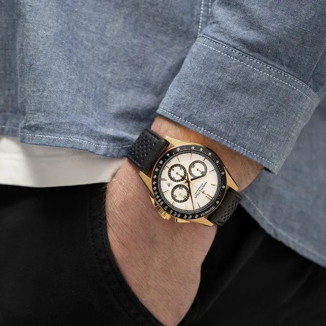 【HAMILTON 漢米爾頓旗艦館】爵士大師系列 PERFORMER腕錶 42mm(自動上鍊計時 中性 皮革錶帶 H36626710)