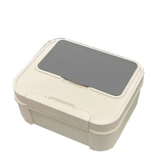 【Conalife】4入組 - 多用途卡扣式雙層收納盒(文具收納盒/醫藥箱)