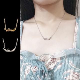【山本美樹】love草寫墜鍊一體合金項鍊(MIT)