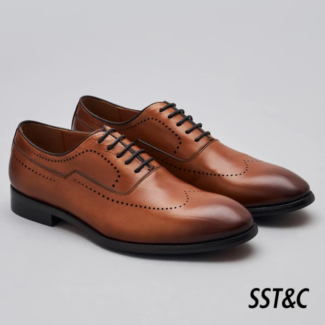 SST&C 淺咖啡牛津鞋1312308002