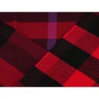 【BURBERRY 巴寶莉】BURBERRY黑紅格紋設計混紡羊毛圍巾(黑x紅)