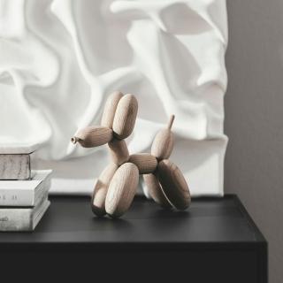 【WUZ 屋子】丹麥 Boyhood 氣球狗造型橡木擺飾禮盒(15cm)