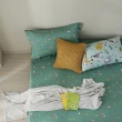 【GOLDEN-TIME】40支精梳棉二件式枕套床包組-紅菇草原(單人)