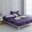 【MONTAGUT 夢特嬌】40支精梳棉三件式枕套床包組-深紫莊園(特大)