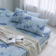【MONTAGUT 夢特嬌】40支精梳棉三件式枕套床包組-藍葉莊園(加大)