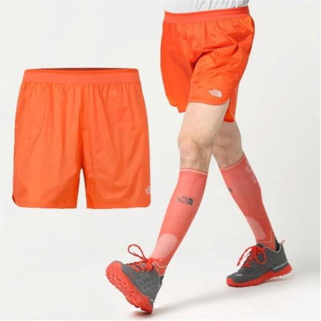 【59折 The North Face】男款 FlashDry 閃電吸排透氣防潑水運動短褲.快乾短褲.慢跑褲(3CE9-HCU 橘)