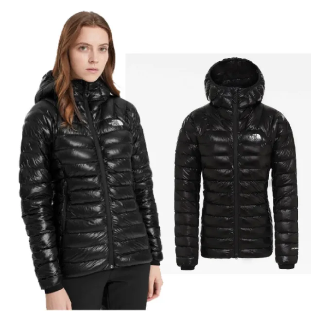 【The North Face】女 最強 Summit Perex 防風防潑水透氣耐磨連帽外套.羽絨衣(3SPS-KX7 黑)
