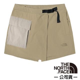 【The North Face】女 4D彈性可調透氣排汗登山短褲.褲裙.亞洲版型(4UCH-486 卡其)