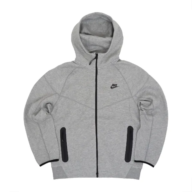 NIKE 耐吉】外套NSW Tech Fleece Windrunner 男款灰黑連帽外套拉鍊口袋