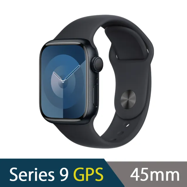 Apple】Watch Series 9 45公釐鋁金屬錶殼搭配運動型錶帶(GPS版) - momo