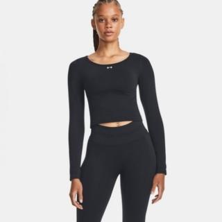 【UNDER ARMOUR】上衣 女款 長袖上衣 運動 女 黑 1379150001(S1071)