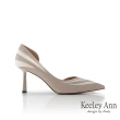 【Keeley Ann】撞色拼接側空跟鞋(粉紅色374842156-Ann系列)