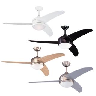 【領航者】42吋吊扇/52吋吊扇+燈具附遙控器 110V(吊扇兩種尺寸/四色可選/簡約燈扇/臺灣製造)