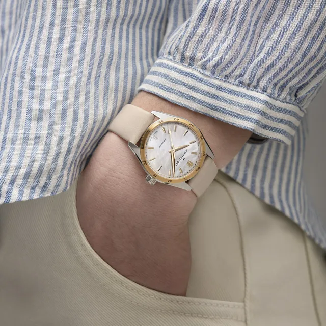 【HAMILTON 漢米爾頓旗艦館】爵士大師系列 PERFORMER腕錶 34mm(自動上鍊 中性 緞面錶帶 H36125890)