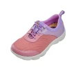 【Kimo】真皮網布束口休閒鞋 女鞋(粉紫色 KBCWF054487)