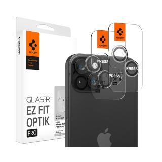 【Spigen】SGP iPhone 14/15/16 Pro Max / Pro 皆通用Glas.tR EZ Fit Optik-鏡頭保護貼(2入組 黑框)