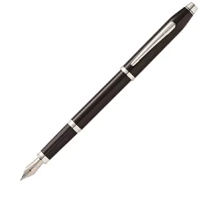 【CROSS】新世紀系列黑亮漆白夾鋼筆(AT0086-102)
