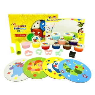 【Q-doh】新歡樂超柔軟有機矽膠黏土(12色工具組)