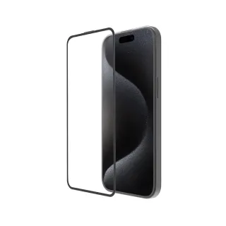 【ABSOLUTE】iPhone 15 Pro 6.1吋專用 手滑救星2X雙倍耐衝擊強化9H高硬度玻璃螢幕保護膜(3D全螢幕)