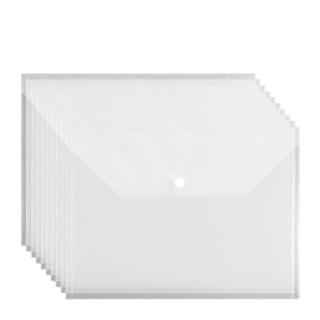 【ROYALLIN 蘿林嚴選】資料夾 檔案夾 按扣文件袋 10入組(文件袋 資料袋 A4資料夾 透明資料夾)