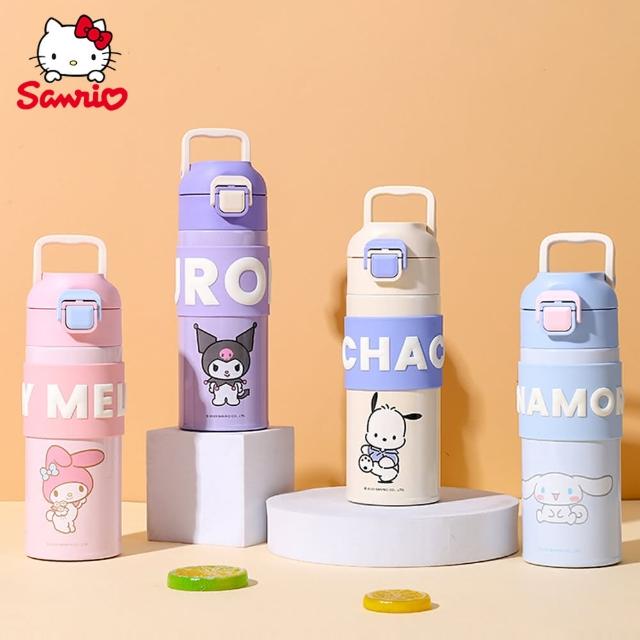 【SANRIO 三麗鷗】三麗鷗家族316不鏽鋼便攜直飲保溫杯400ml(附茶格 美樂蒂 大耳狗 酷洛米)