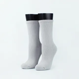 【FOOTER除臭襪】素面輕壓力高筒襪(T99M-灰藍)