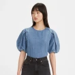 【LEVIS 官方旗艦】女款 牛仔澎澎袖襯衫 / 精工中藍染水洗 熱賣單品 A3359-0001