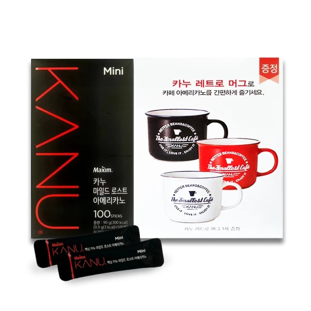 Maxim KANU輕焙美式咖啡 100入/盒(隨機贈KAN