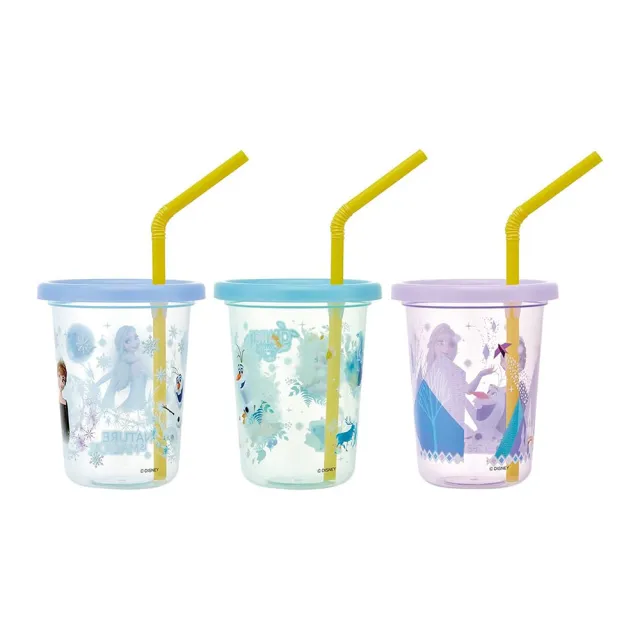 【Skater】迪士尼 塑膠吸管隨行杯三入組 230ml  冰雪奇緣(餐具雜貨)
