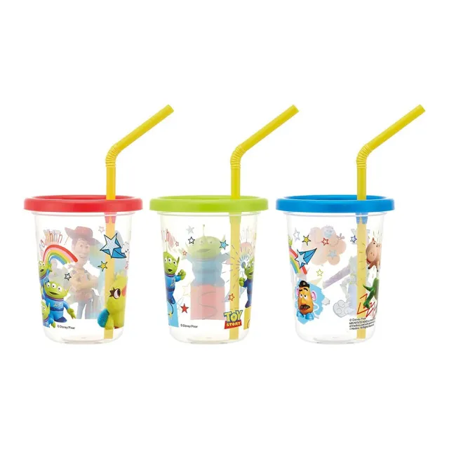 【Skater】迪士尼 塑膠吸管隨行杯三入組 230ml  玩具總動員(餐具雜貨)