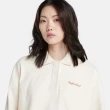 【Timberland】女款白煙色寬版POLO套頭上衣(A6HVSV04)