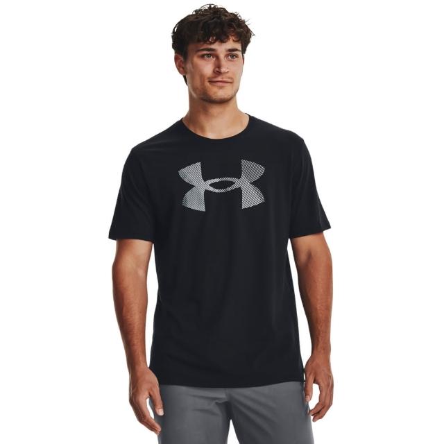 【UNDER ARMOUR】上衣 男款 短袖上衣 運動 BIG LOGO 黑 1379451-001