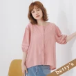 【betty’s 貝蒂思】雪紡蕾絲小澎袖上衣(深粉色)