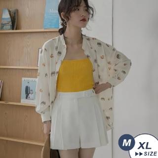 【LANNI 藍尼】★雪紡寬鬆碎花長袖襯衣(印花/襯衫/長版)