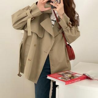 【LANNI 藍尼】現貨 短款質感時尚小香風氣質※風衣(質感/長袖/風衣/售完不補)