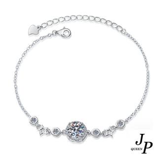 【Jpqueen】閃亮耀眼水鑽星星手鍊(白金色)