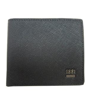 【18NINO81】短夾男紳士短型皮夾進口專櫃100%進口牛皮革(標準尺寸固定型證夾)