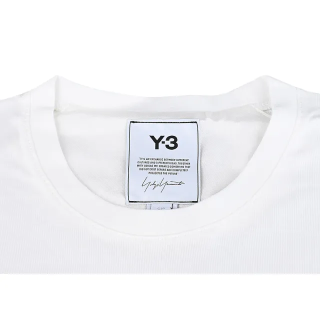 【Y-3 山本耀司】Y-3 M B SS TEE背後大字母印花LOGO純棉圓領短袖T恤(男款/白)