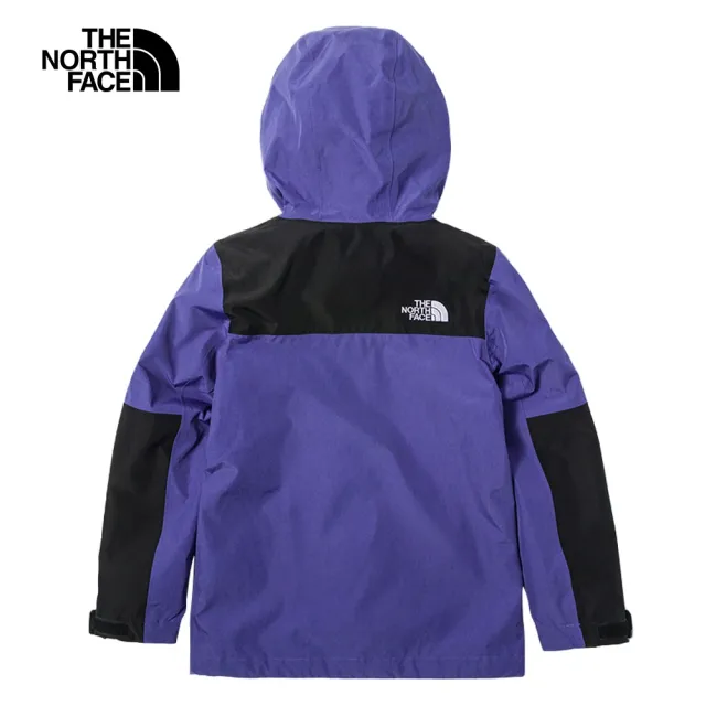 【The North Face 官方旗艦】北面兒童藍紫色DryVent防水透氣保暖連帽三合一外套｜81RSKMI