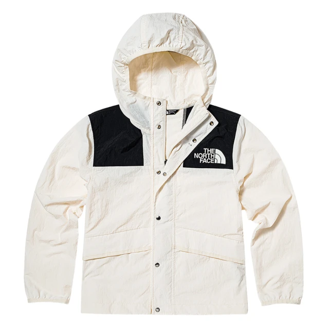 The North Face 北臉 外套 男童 女童 運動連帽外套 防風 防曬 米白 NF0A8756Q4C